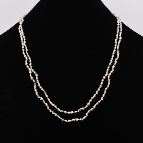 Miriam Haskell Clear Beaded Necklace 52